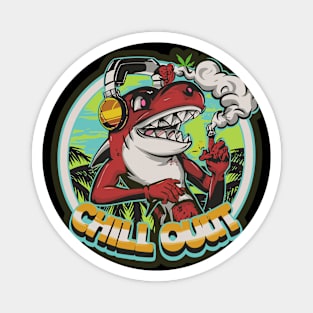 Hip Hop Shark Chill Out Artwork Magnet